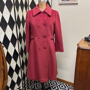 Vintage wool fuschia princess coat